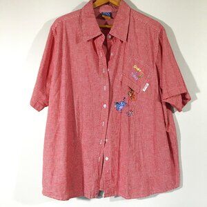 Winnie the Pooh Embroidered Oops a Daisy Gingham Shirt